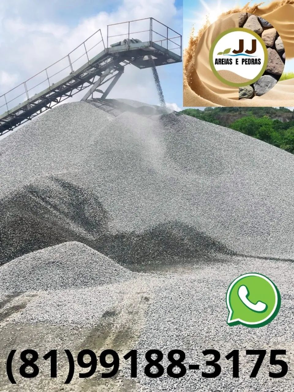 Areia Lavada , Areia Fingir , Areia Miritiba , Aterro , Brita , Barro e Pedras No Geral