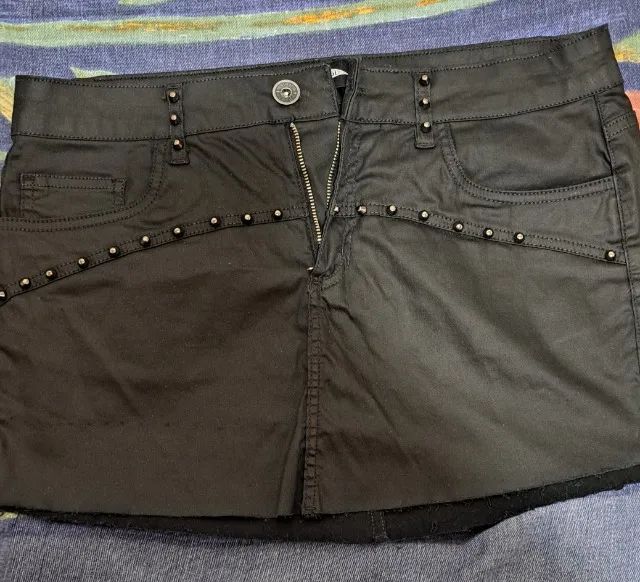 Mini-saia couro fake - Foto 2