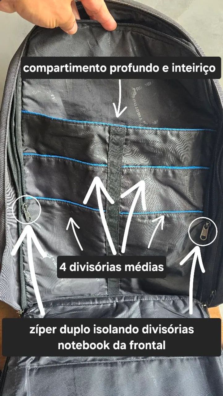 Mochila Premium Resistente à Água em bom estado - Foto 4