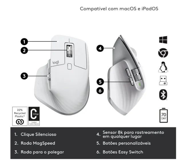 TECLADO E MOUSE MX LOGITECH - Foto 3