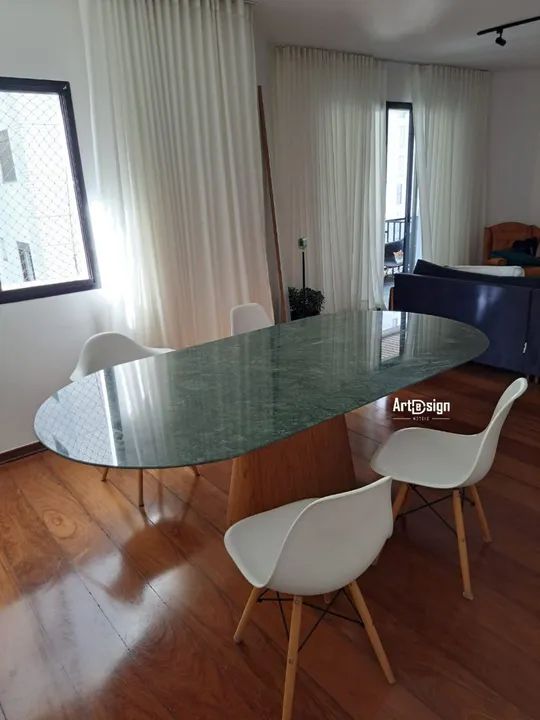 Mesa de Jantar em mármore verde guatemala - Foto 5
