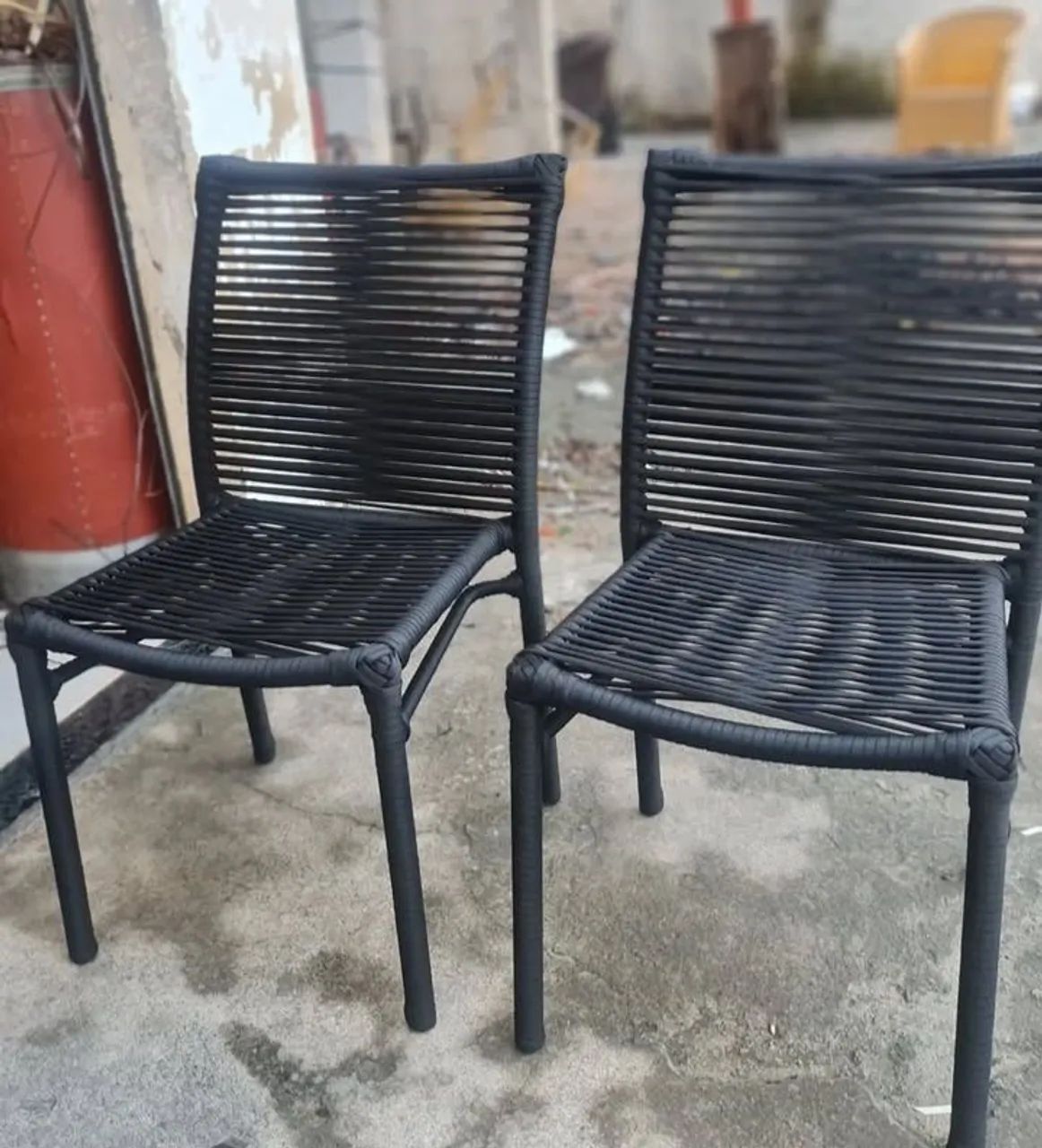 Cadeiras de corda náutica para sala de jantar