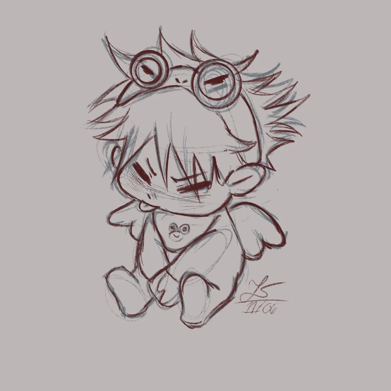 Desenho Chibi Fofo - Sketch