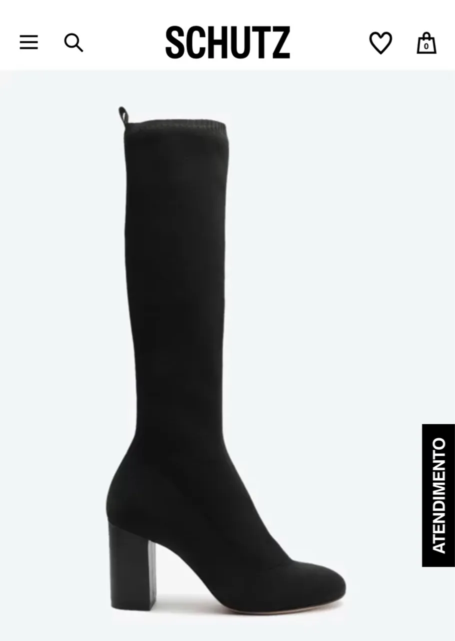 Bota Schutz Cano Alto Preta