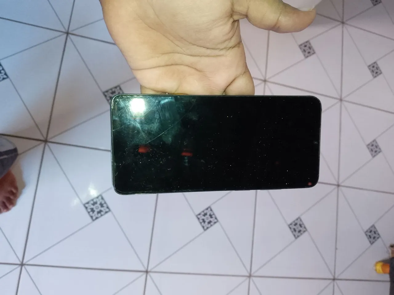 Celular Motorola tela queimada