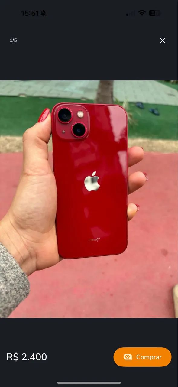 iPhone 13 256GB Vermelho Product Red - Celulares e Smartphones