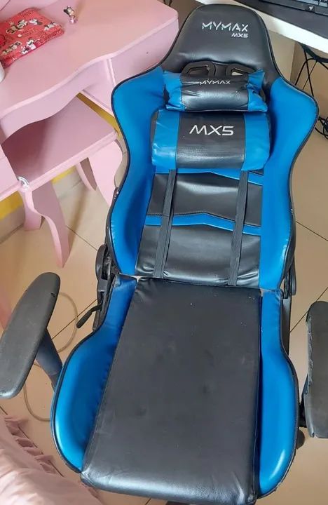 Cadeira Gamer Mymax MX5 - Azul e Preto - Foto 2