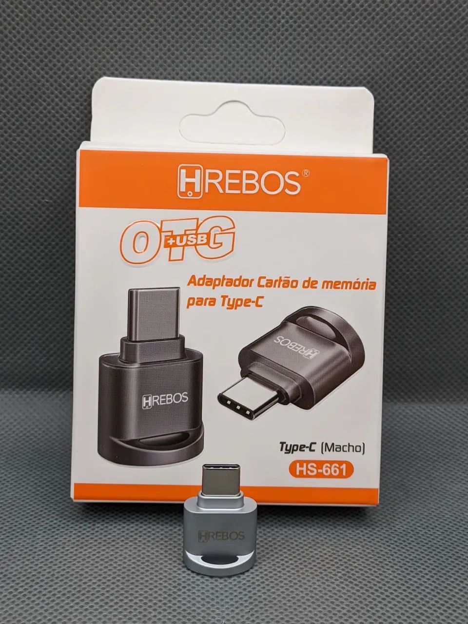 LEITOR DE CARTÃO SD HREBOS ORIGINAK PARA TIPO C ANDROID E IPHONE