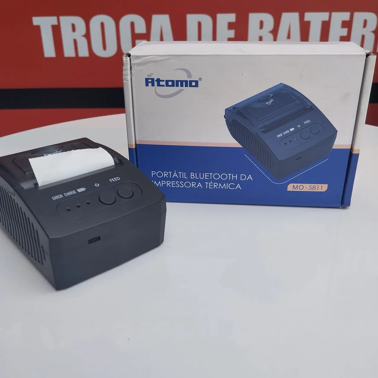 IMPRESSÃO TERMICA PORTÁTIL COM BLUETOOTH ATOMO