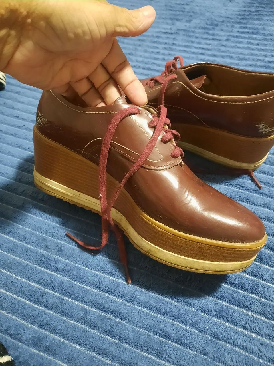 Sapatos plataforma marrom - Foto 2