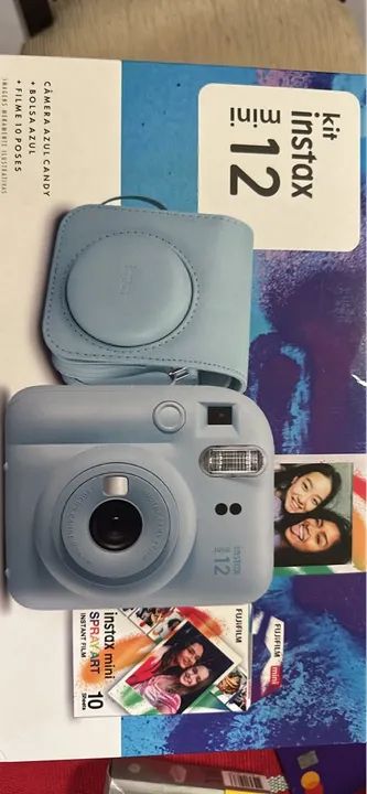 Câmera Instax Mini 12 Azul - Nova