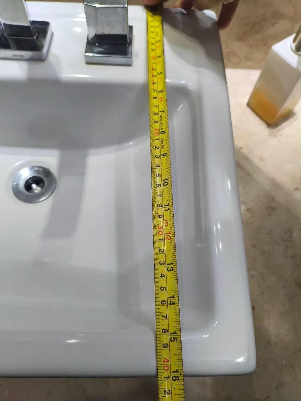 Cuba de cerâmica branca para banheiro - Foto 6