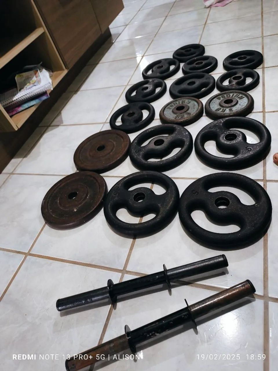 Kit academia em ótimo estado 