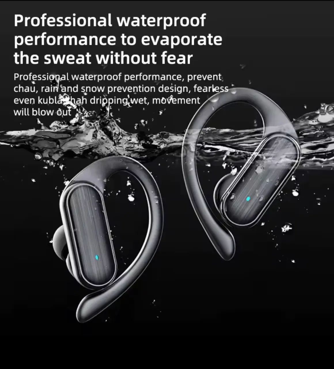 Fone de ouvido Bluetooth com gancho ideal para exercícios físicos  - Foto 4