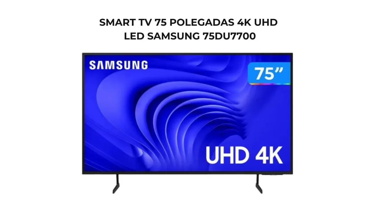 Smart TV Samsung 75 polegadas 4K UHD