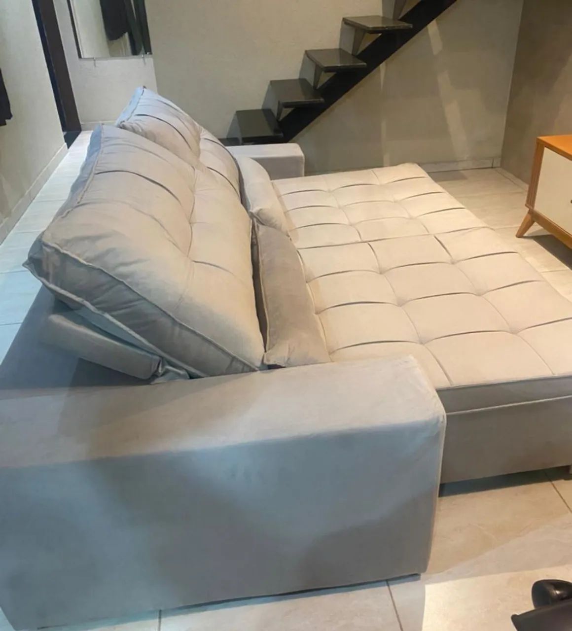 Sofá retrátil reclinável 2,50 cm pronta entrega  - Foto 2