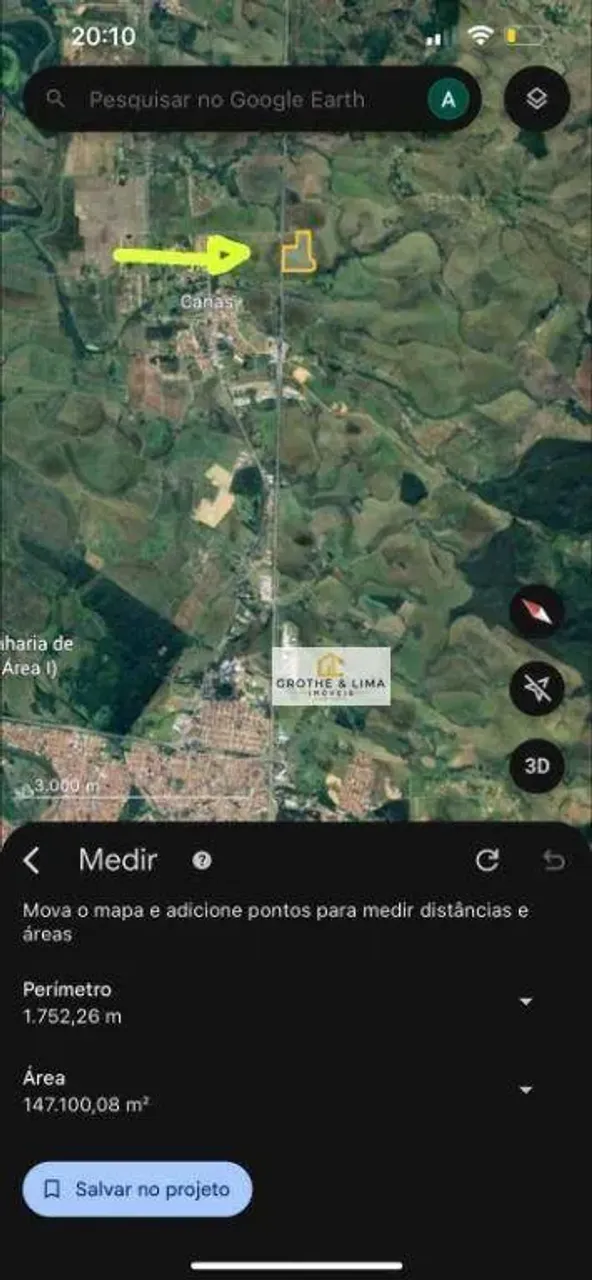 Terreno à venda, 35311 m² por R$ 1.600.000 - Proximo a Dutra - Canas/SP