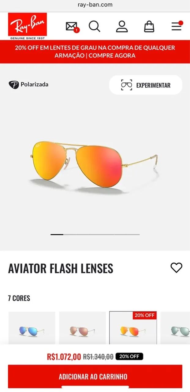 Óculos de sol Ray-Ban - Originais - Foto 3