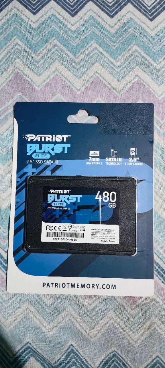 ? SSD Patriot Burst Elite 480GB - SATA III 2.5? - Novo e Lacrado!