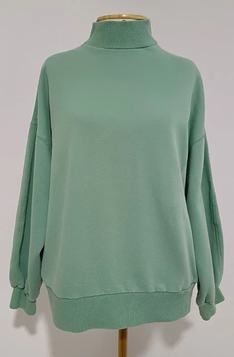 Moletom Oversized Verde Menta Gola Alta - HERING