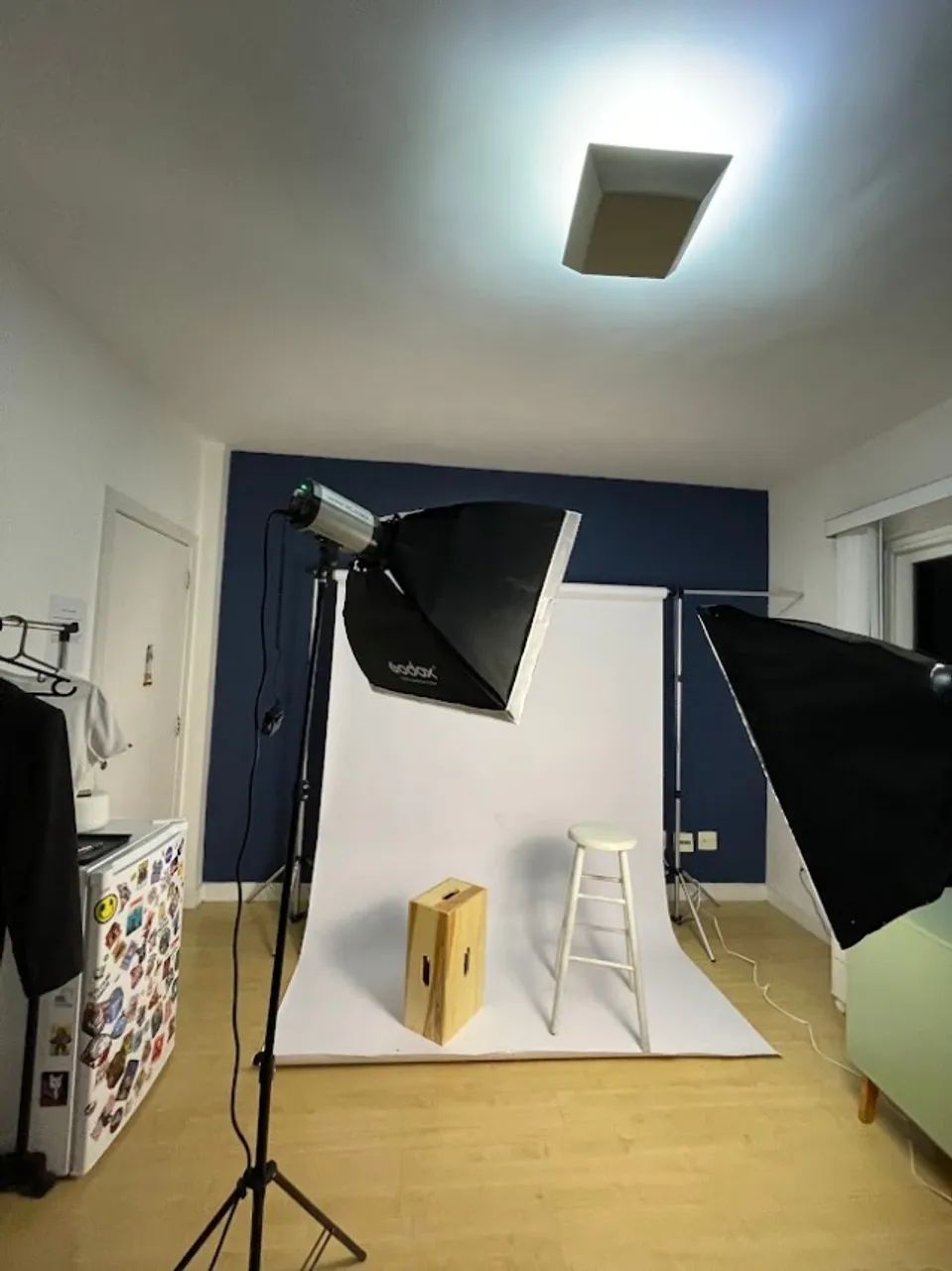 Kit 1 Flash Tocha 250w Godox 250di 110v 1 Tripé 1 Softbox (Usado) - Foto 4