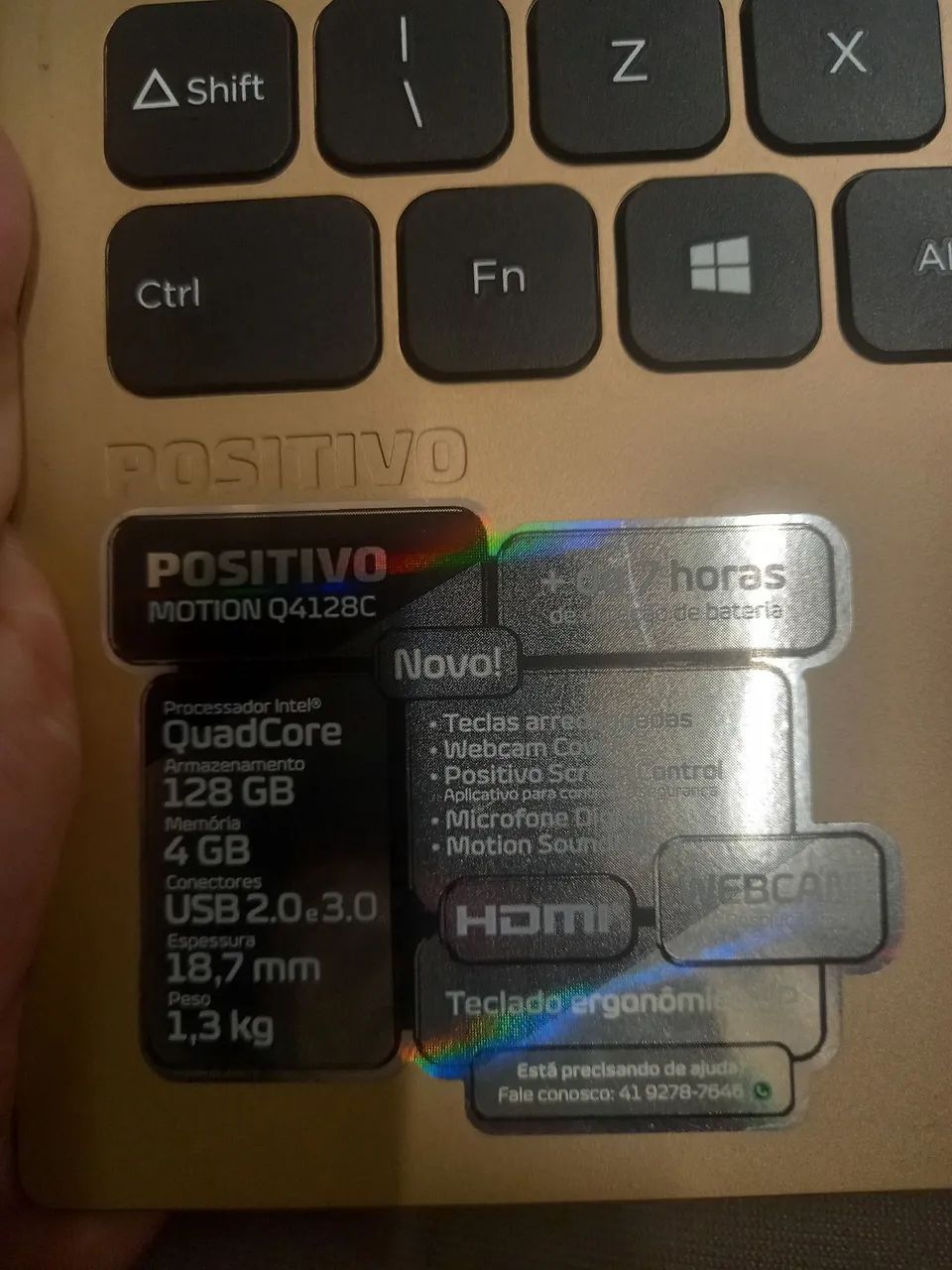 Notebook Positivo Motion Q4128C - Quad Core - 128GB - 4GB