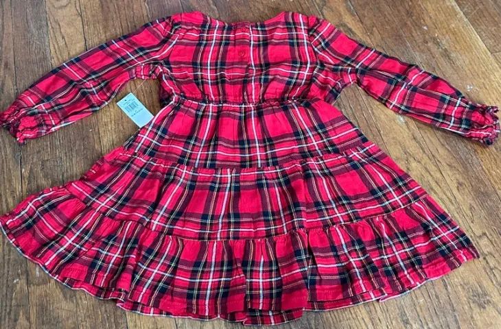 Vestido xadrez Old Navy tamanho 12- 18 meses importado (Novo) - Foto 4