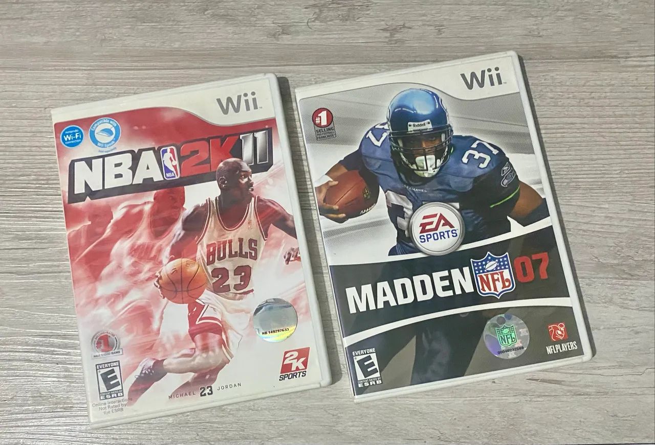 Nintendo Wii 2 Jogos Wii  NBA 2K11 + Madden NFL 07 