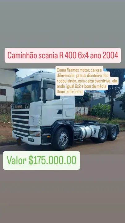 Caminhão Scania R 400 6x4 2004 - Impecável