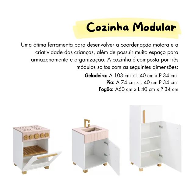Cozinha infantil de madeira - Foto 6