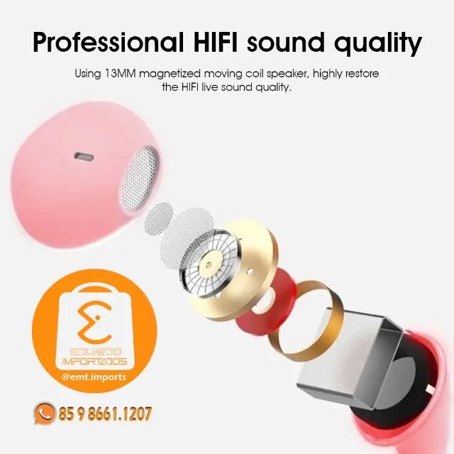 Fones De Ouvido Com Fio com Microfone 3.5mm - Foto 2