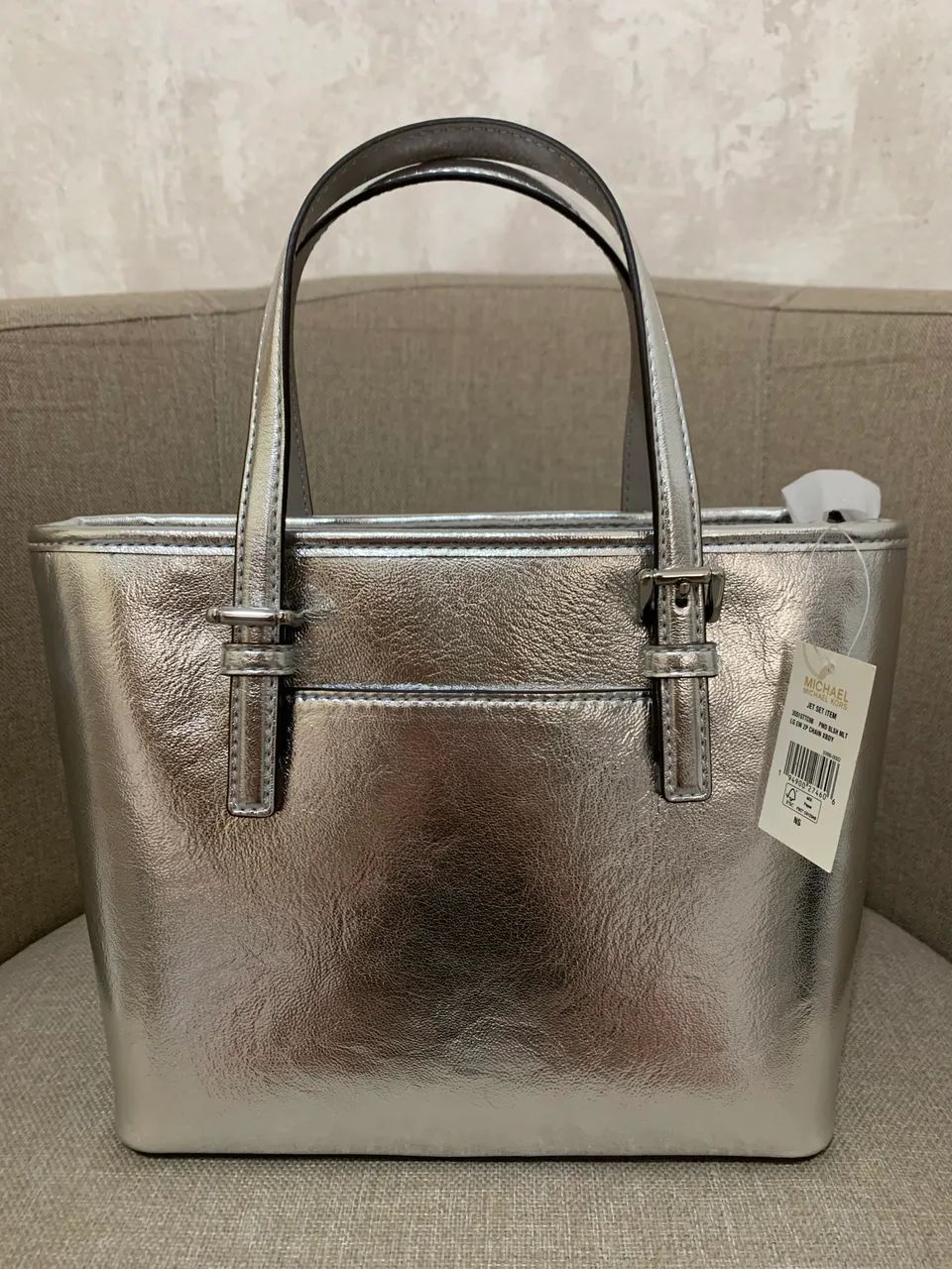 (NOVA!) BOLSA MICHAEL KORS CROSSBODY JET SET PRATA  - Foto 3