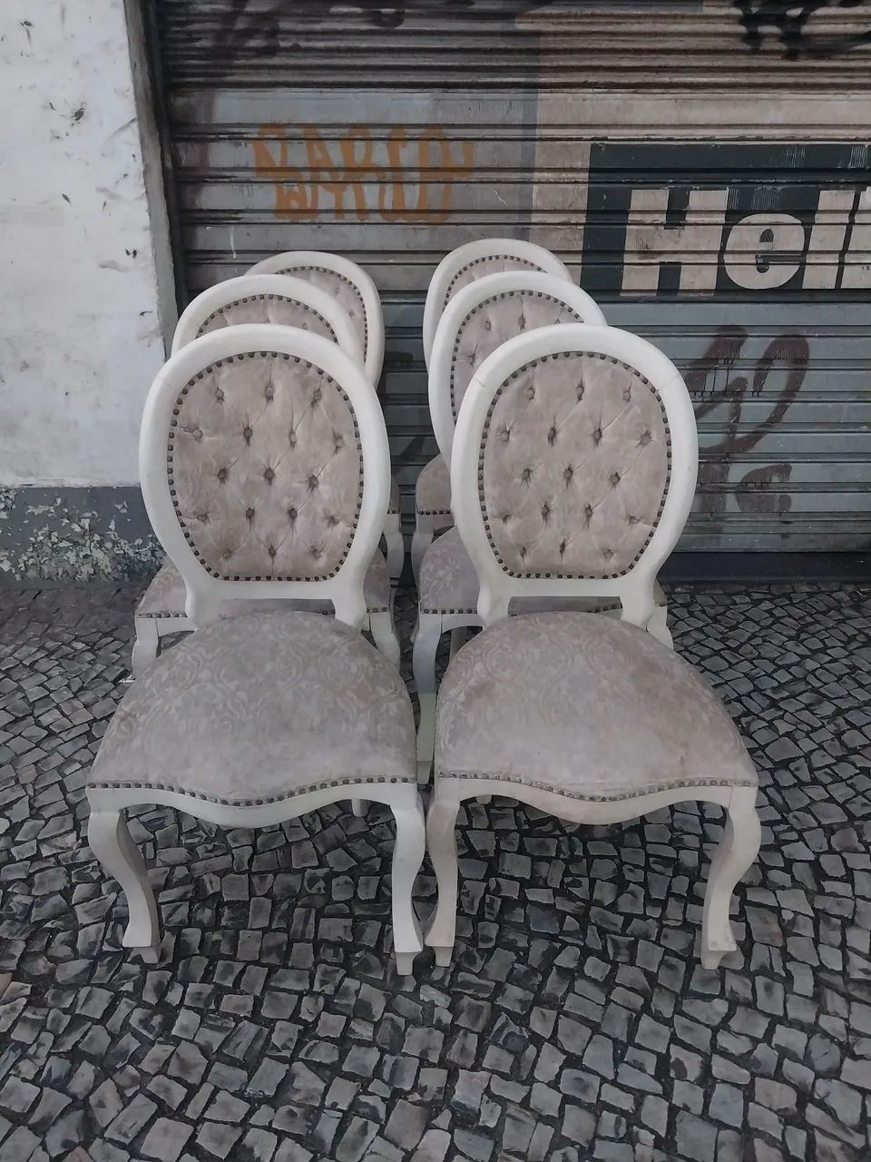 6 POLTRONAS MEDALHÃO 