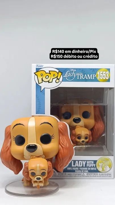 Funko Pop Lady and the Tramp Lady com Puppy