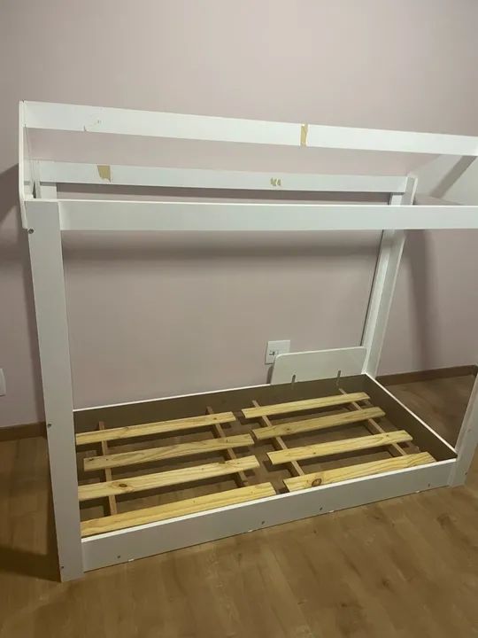 Cama Infantil Casinha Branca Montessoriana - Foto 2