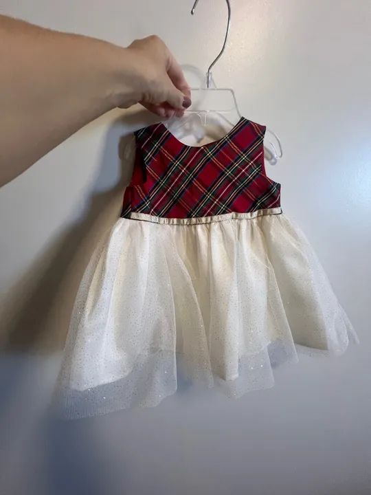 Vestido Infantil Natalino Vermelho e Branco - Foto 2