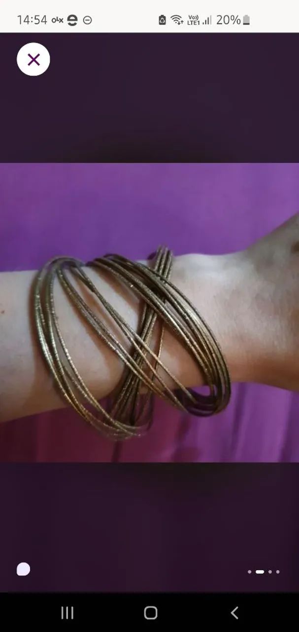 Pulseiras de metal dourado - Foto 2