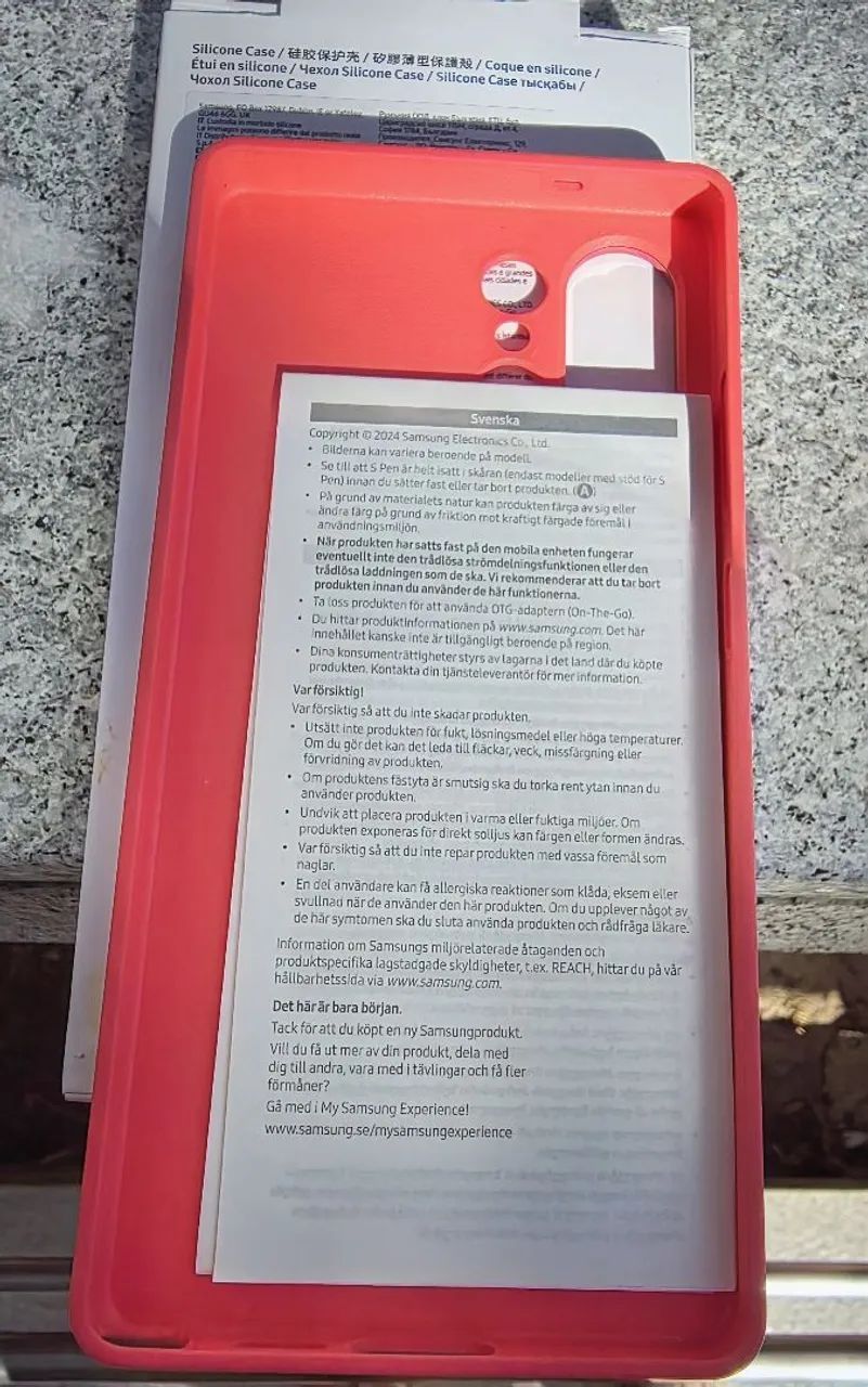 Capa de Silicone original Samsung S25 ultra ( vermelha)