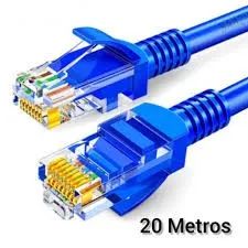Cabo De Rede Lan Rj45 20 Metros Internet