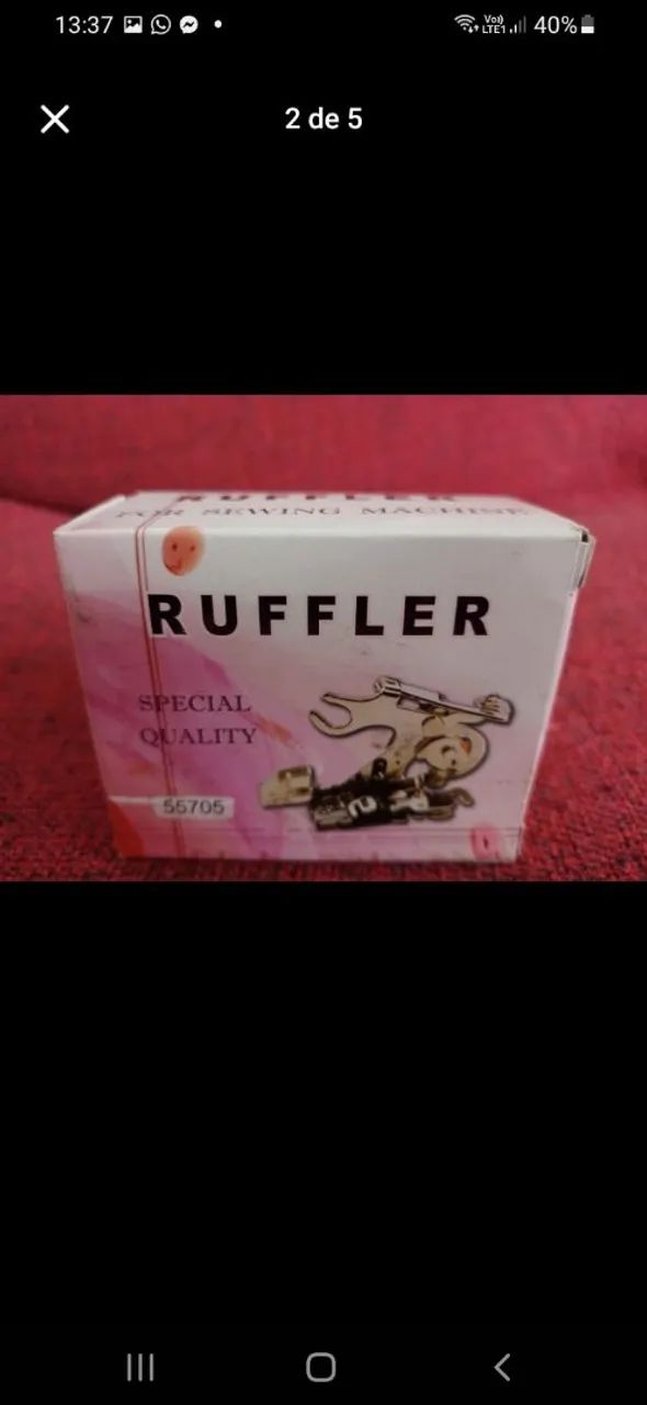 Calçador Ruffler de Pregas Franzidor Singer por 60reais em Vila Isabel  - Foto 2