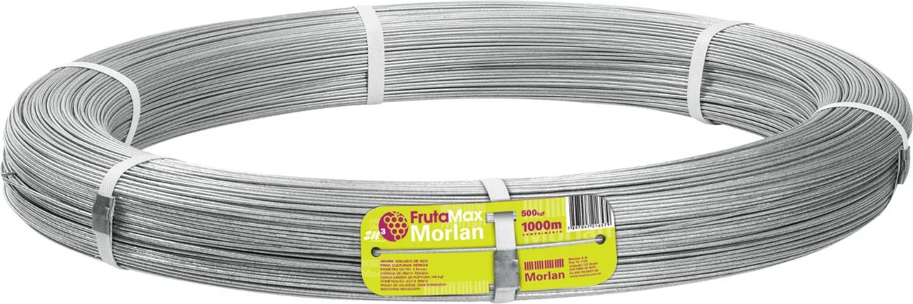 Arame zincado para culturas aéreas, 2,1 mm, 1.000 m, Frutamax, MORLAN