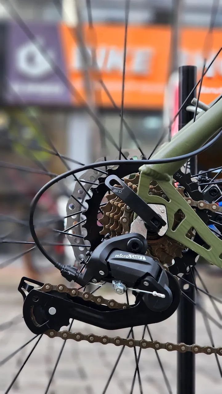 Bicicleta Aro 29 MTB Alumínio com Cabeamento Interno SOMOS LOJA 12x R$ 124,99 - Foto 4