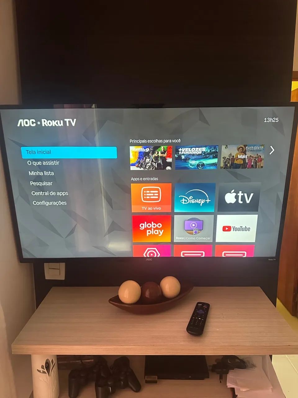 TV AOC Roku 4K com Smart TV