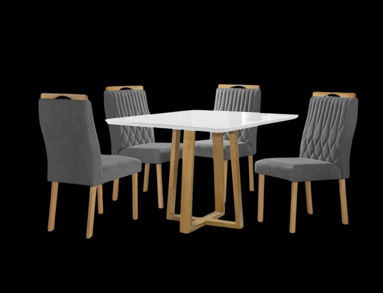Mesa de Jantar Quadrada com 4 Cadeiras - Foto 2