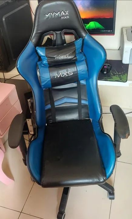 Cadeira Gamer Mymax MX5 - Azul e Preto