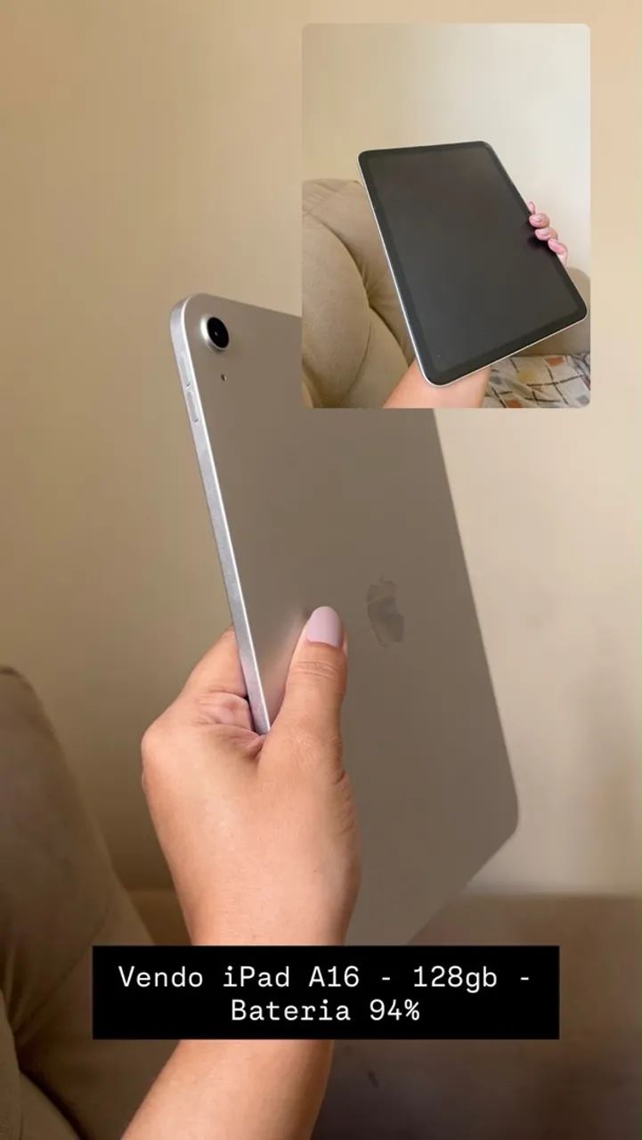 iPad 11 (A16) - 128GB - Bateria em 94% - Foto 4