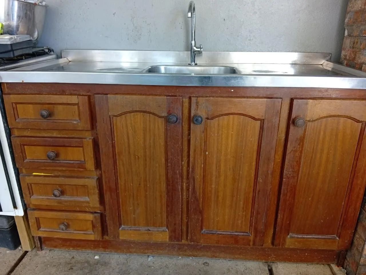 Sofá  Texas modular e Pia de Inox com Torneira e Gabinete de Madeira - Foto 5