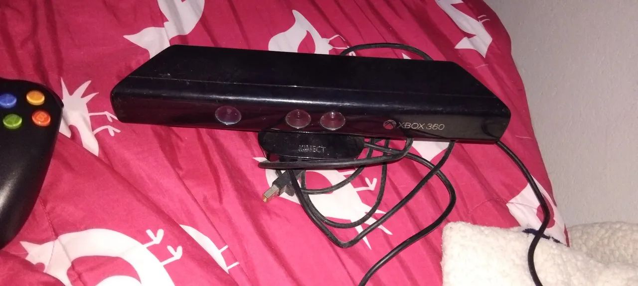XBOX SLIM 360 DESBLOQUEADO COM DOIS CONTROLES E KINECT - Foto 5