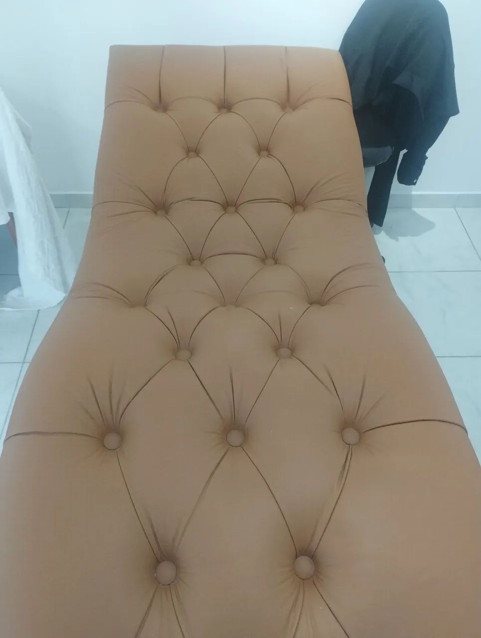 Maca Luxo Estofada em Courino Caramelo + Escadinha - Excelente Estado - Foto 4