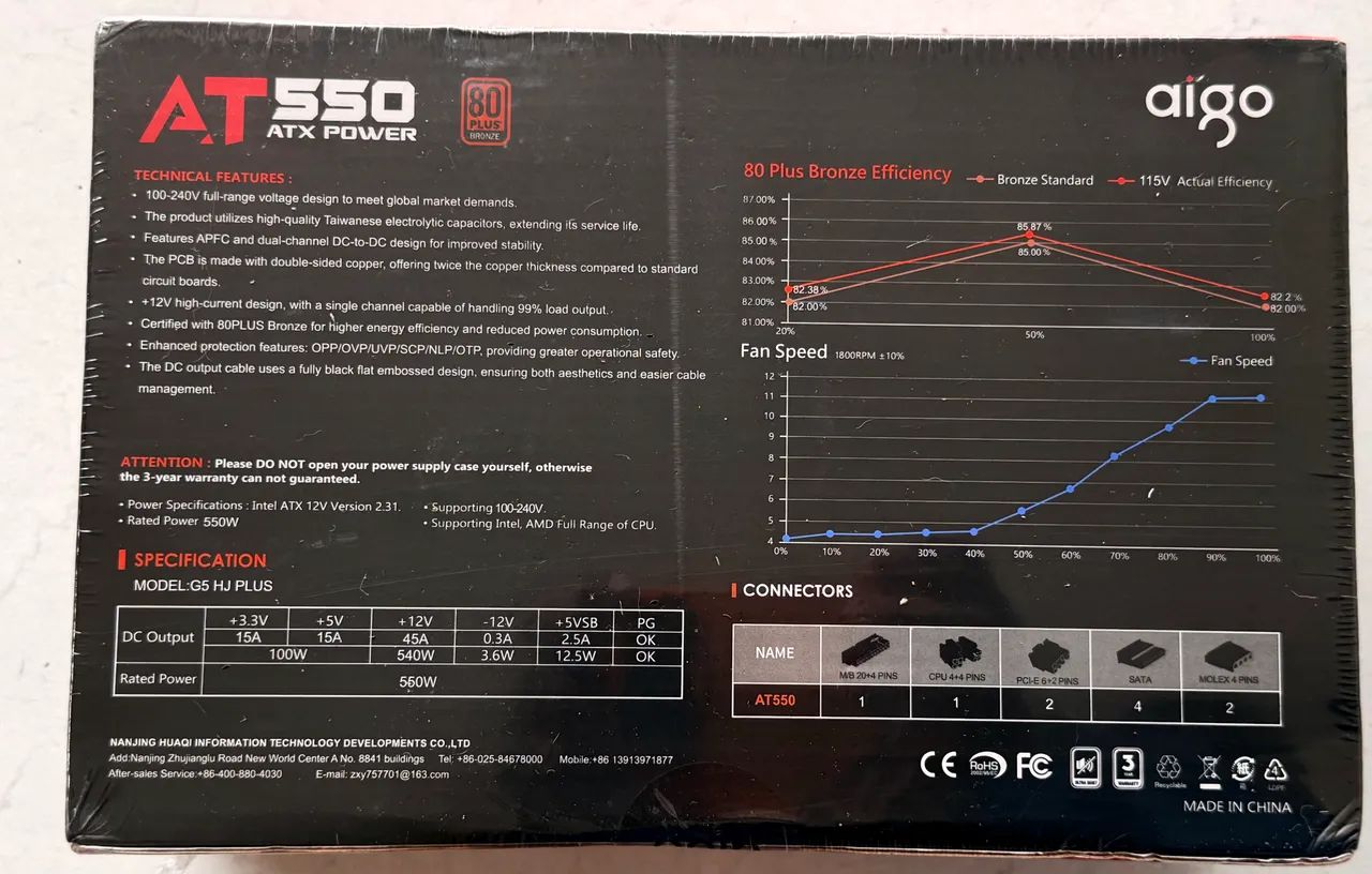 Fonte ATX 550w 80 plus - Foto 3